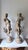 Vintage Art Nouveau Style Figural Candle Holders Depicting Female Nymphs Holding Floral Motifs For Sale - Image 15 of 17