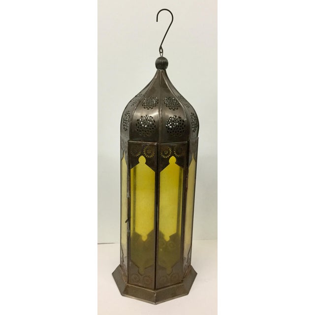 Marrakech Hanging Glass Metal Candle Lantern Chairish