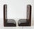 Vintage Hand Tooled Arts and Crafts Oak Wood Bookends For Sale - Image 9 of 11