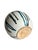 Signed 1960s Mid Century Blue and White Ceramic Vase / Modernist Art Studio Pottery Drip Glaze For Sale - Image 9 of 10