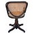 Antique Vienna Secession Bent Oak & Cane Swivel Desk Chair No 11 by Thonet For Sale - Image 4 of 8