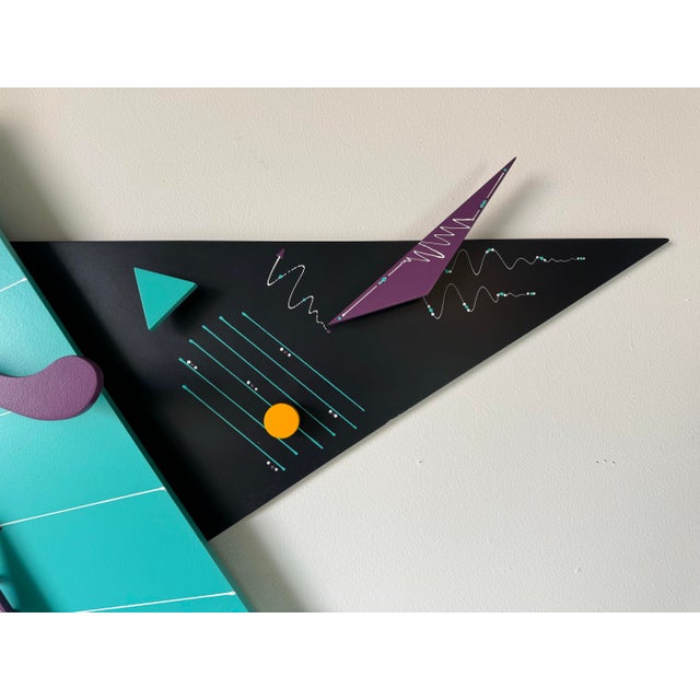 Black Richard (Rick) Ott (American, 1935 - 2007) Postmodern Memphis - Style Dimensional Wall Art Sculpture For Sale - Image 8 of 12