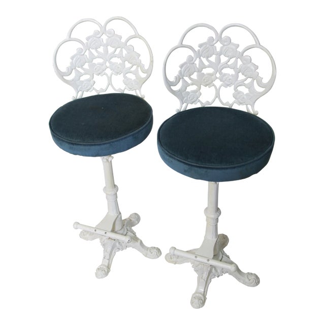 1950s Hollywood Regency Stools - a Pair For Sale