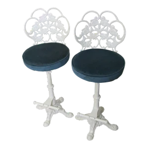 1950s Hollywood Regency Stools - a Pair