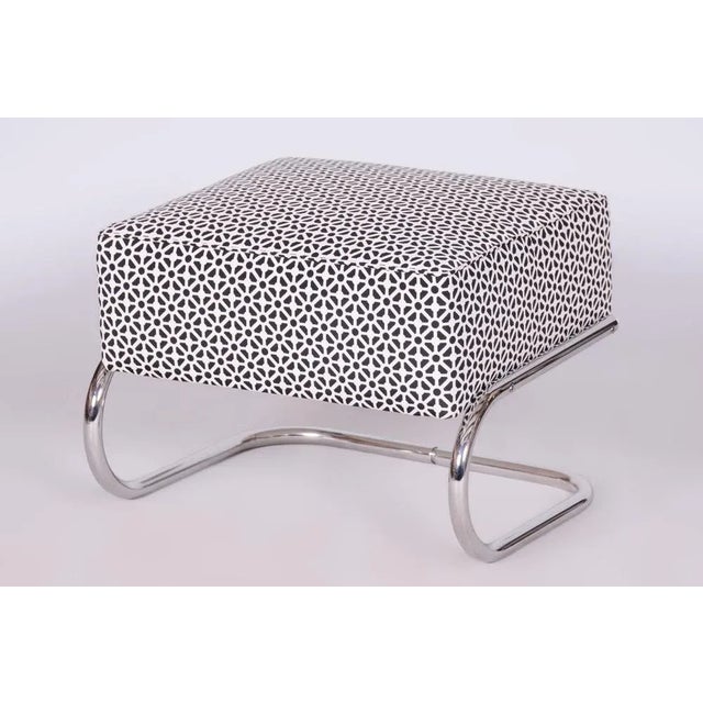 1930s Bauhaus Stool in Chrome-Plated Steel by Robert Slezák, 1930s For Sale - Image 5 of 8