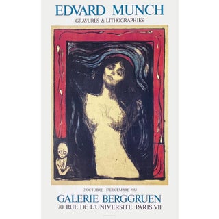 1983 Edvard Munch Berggruen Gallery Exhibition Poster For Sale