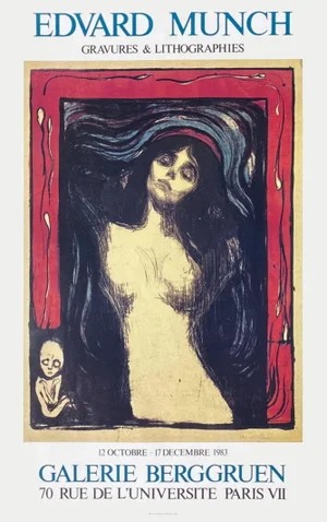 1983 Edvard Munch Berggruen Gallery Exhibition Poster