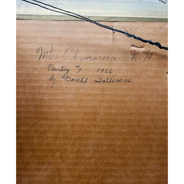 1966 Vintage Original Oil Painting Landscape of Mt. Chocorua New Hampshire For Sale - Image 9 of 9