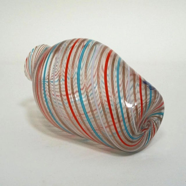Italian Multicolored Canne Vase from Fratelli Toso, 1965 For Sale - Image 4 of 7