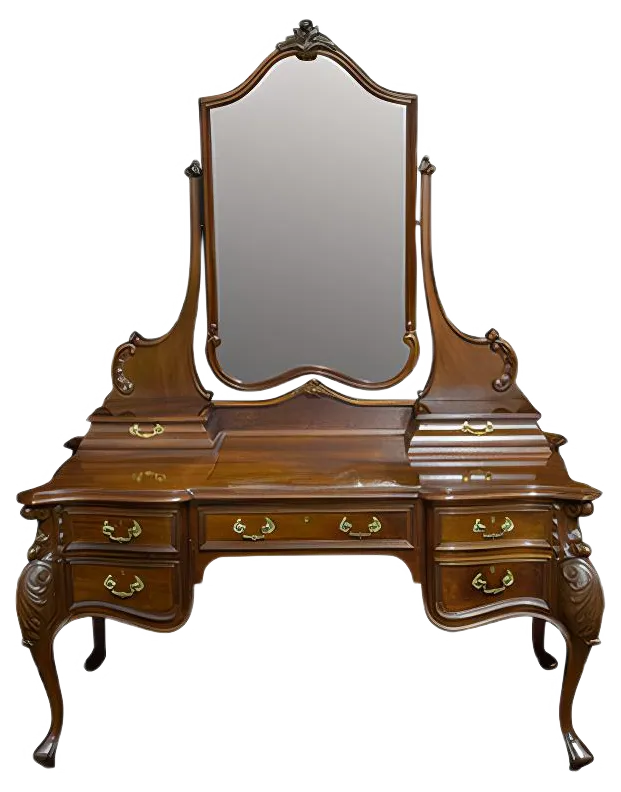 Antique Victorian Mahogany Dressing Table | Chairish