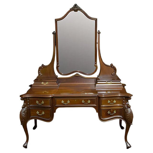 Antique Victorian Mahogany Dressing Table For Sale
