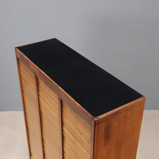 Tan Cabinet with Shutter, 1950s For Sale - Image 8 of 10