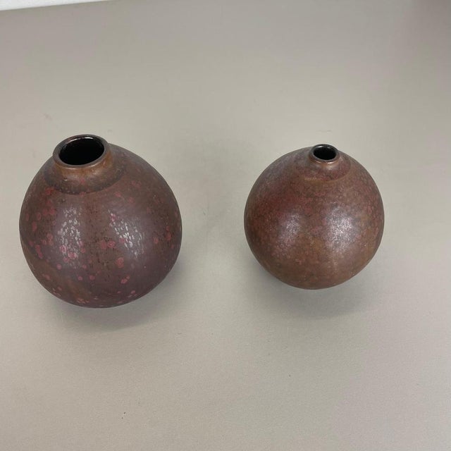 Ceramic Studio Pottery Vases from Elmar & Elke Kubicek, Germany, 1970s, Set of 2 For Sale - Image 13 of 18
