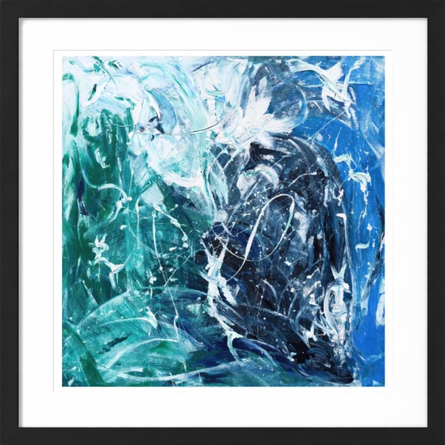 Abstract Abstract Expressionist Limited Edition Art Print (1/16) Wave Acrylic by Shabs Beigh For Sale - Image 3 of 5