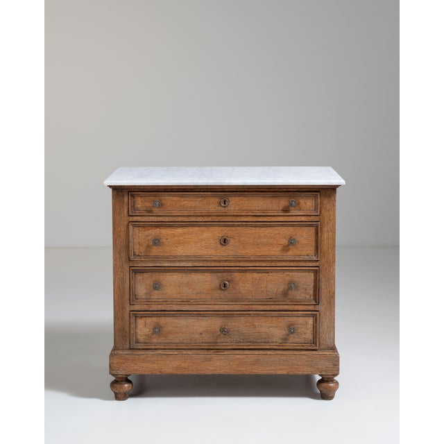 French Marble-Top Chest of Drawers, Antique, France, Circa 1900 For Sale - Image 13 of 14