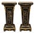 Similar Pair 19th C. Napoleon III Ebonized Pedestals With Hardstone & Bronze. For Sale