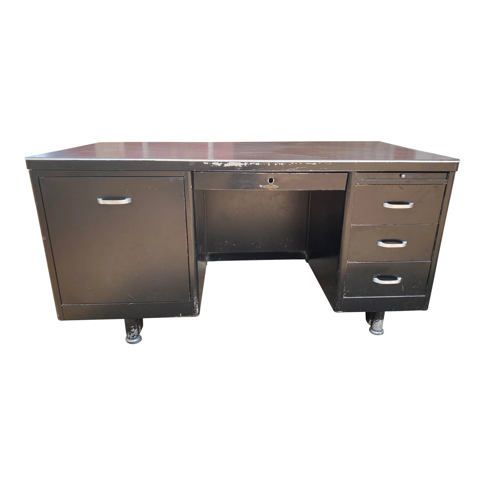 Vintage Mid Century Art Metal Executive Desk Chairish