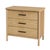 Tan Lennon 34 in. W Rectangular Wood 3 Drawer Rounded Leg Dresser, Light Natural Wood For Sale - Image 8 of 8
