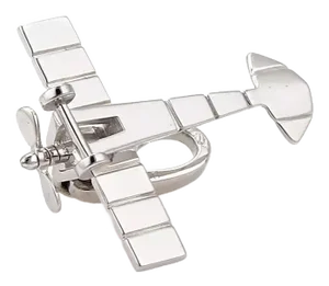 Cartier 18k White Gold Airplane Collectible Charm Pendant
