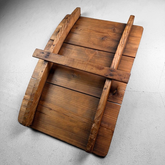 Japanese Wabi-Sabi Wooden Sugi Plateau, 1930s For Sale - Image 10 of 13
