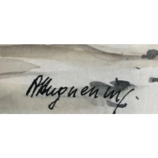 Roger Huguenin, Grand marché de Rimini, 1955, Watercolor For Sale - Image 6 of 11