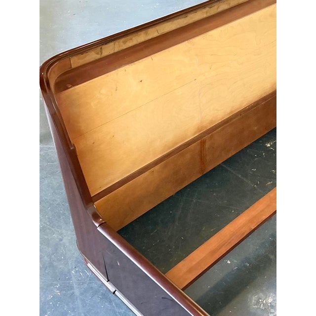 Wood Vintage Ralph Lauren “Metropolis” Queen Sleigh Unfinished Bed For Sale - Image 7 of 12