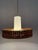 Mid-Century Modern Glass Pinewood Raffia Hanging Lamp by Doria, 1960s For Sale - Image 4 of 17
