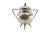 Silver Tripod-Shaped Silver Sugar Bowl with Engravings and Lid with Spherical Knob For Sale - Image 8 of 8