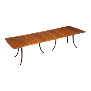 t.h. Robsjohn-Gibbings, Mid-Century Modern, Saber Leg Dining Table, Walnut, 1956