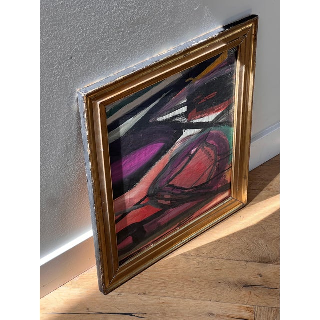 An Abstract Expressionist Painting By Bernard Segal, Mid 20Th Century For Sale - Image 12 of 12