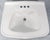 1940s 1948 Vintage Art Deco White Vitreous China Pedestal Sink in Excellent Condition For Sale - Image 5 of 18