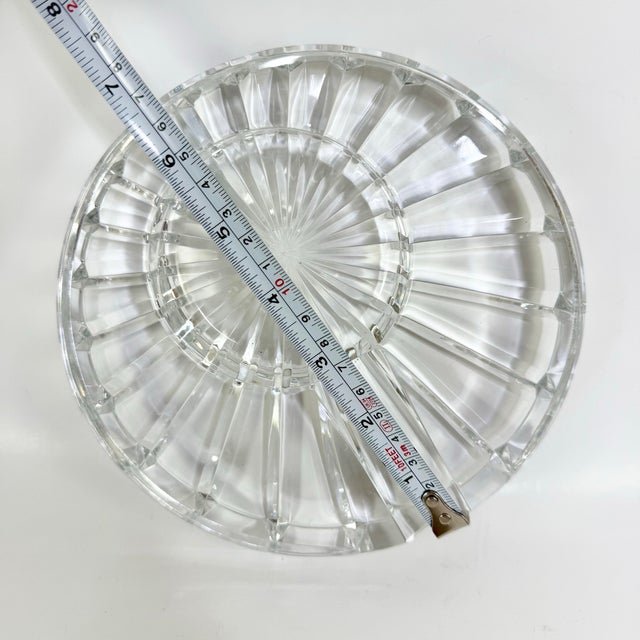 Waterford Crystal Heavy Large Vintage Modern Solitaire Waterford Crystal Macanudo Signed Cigar Ashtray For Sale - Image 4 of 5