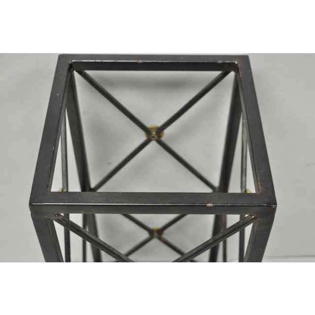 Contemporary Italian Neoclassical Style Iron X- Form Umbrella Cane Stand For Sale In Philadelphia - Image 6 of 11