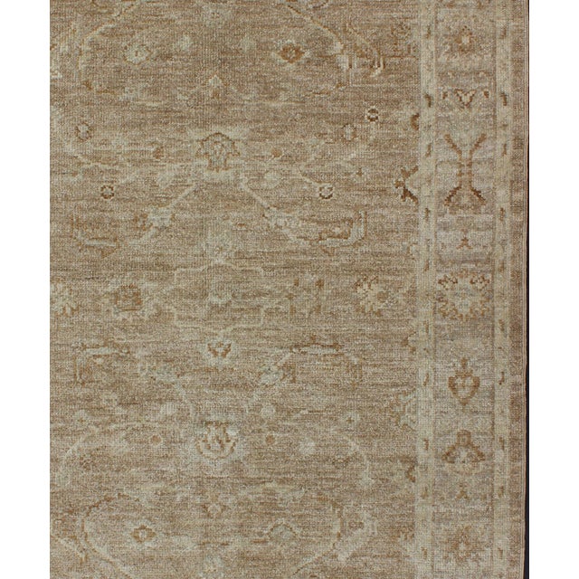 Early 21st Century Angora Oushak Turkish Rug in Warm Colors by Keivan Woven Arts 4'1 X 5'8 For Sale - Image 5 of 6