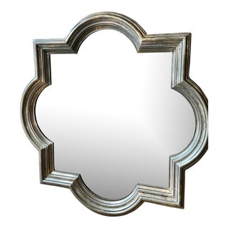 Dennis & Leen Style Silverleaf Geometric Mirror For Sale