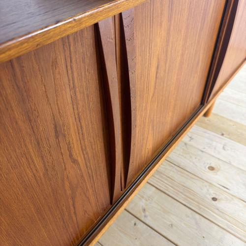 Mid-Century Modern Teak Sideboard with Sliding Doors, 1960s For Sale - Image 3 of 12