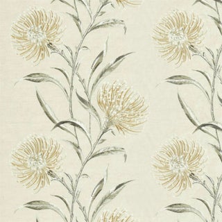 Sanderson Catherinae Embroidery Fabric in Hay For Sale