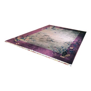 1920s Antique Art Deco Chinese Style Rug For Sale