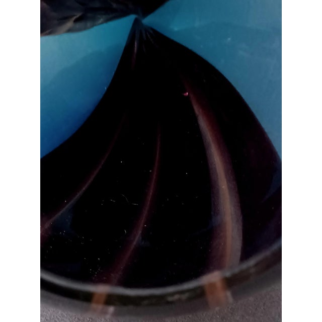 Eros Raffael Signed Murano Art Glass Teardrop Sculpture – Blue and Tortoiseshell For Sale - Image 14 of 16