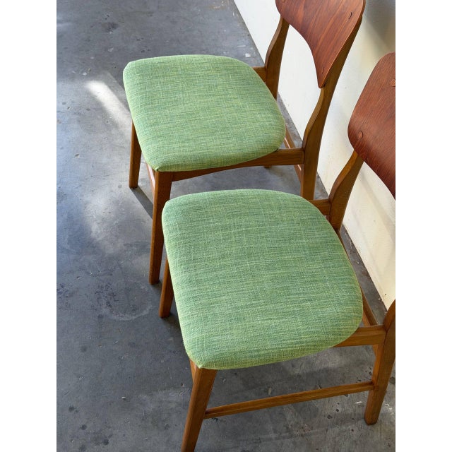 Brown Set of 2 Teak Dining Chairs by Ib Kofod-Larsen for Christensen & Larsen - Danish Modern 1960s For Sale - Image 8 of 10