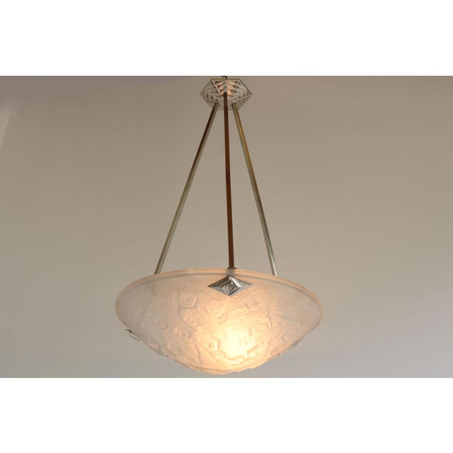 1930s Art Deco Geometric Pendant by Muller Frères for Luneville, France, 1930s For Sale - Image 5 of 12