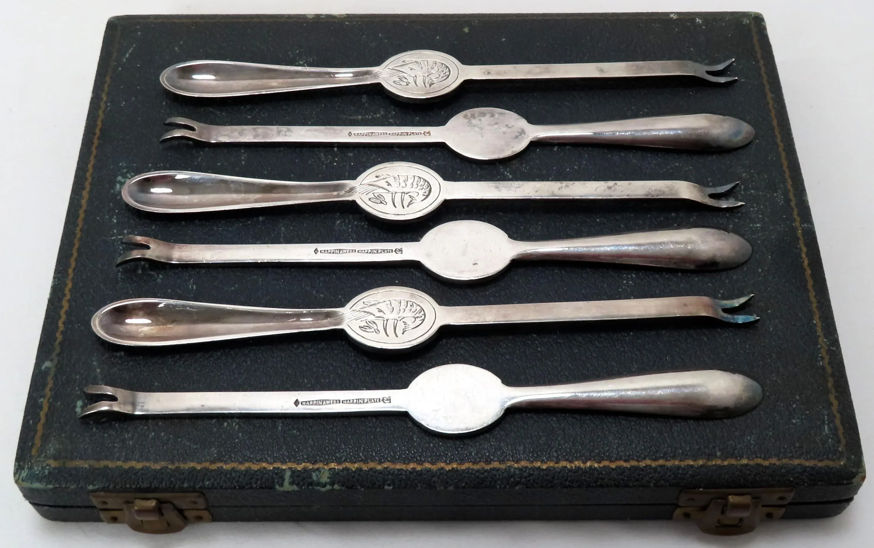 Antique Sheffield Silverplate Seafood Lobster & Crab Pick Set by