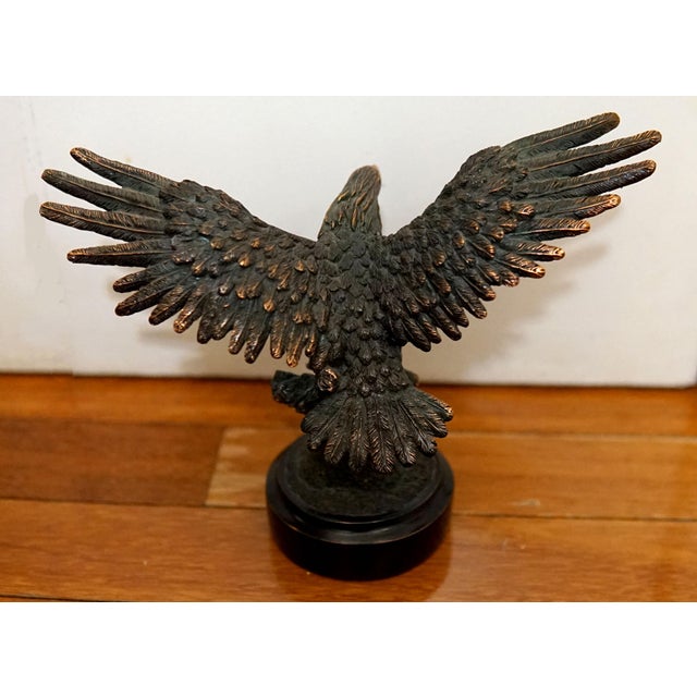Vintage Copper Plated Eagle In-Flight Sculpture For Sale - Image 10 of 13