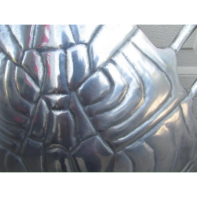 Pair of Arthur Court Aluminum Turtle Shell Lamps For Sale - Image 18 of 18