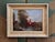 An early 19th C. oil on canvas hunting scene by English artist Frederick Christian Lewis, titled "Crossing the Stream." A...
