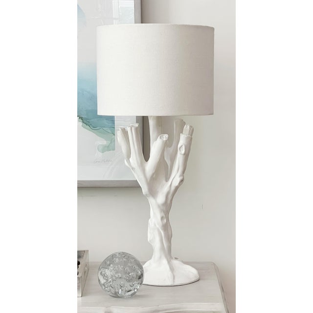 Contemporary John Dickinson Late 20th Century Faux Bois Twig Table Lamp For Sale - Image 3 of 12