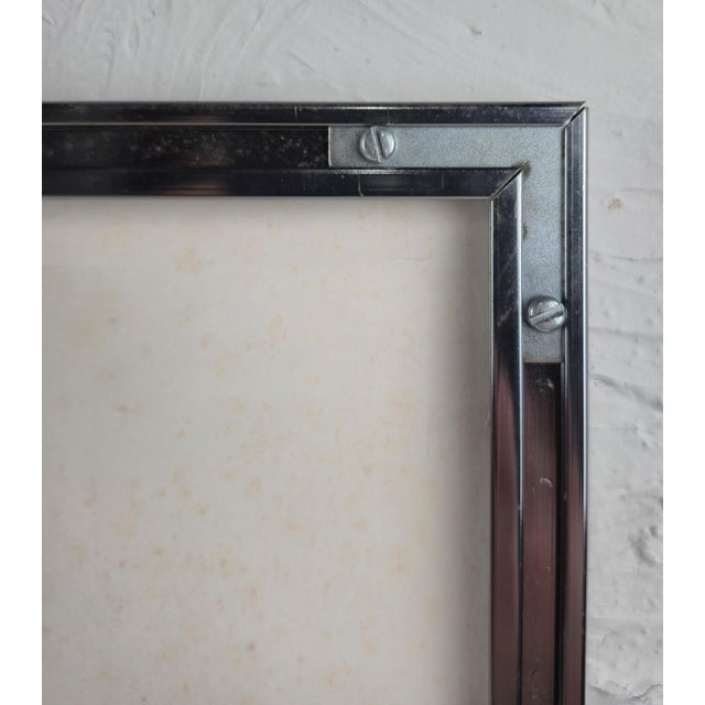 Vintage 1980 Signed R. Krause Metal Framed Pen & Ink Navy Naval Military Art Drawing For Sale - Image 9 of 11