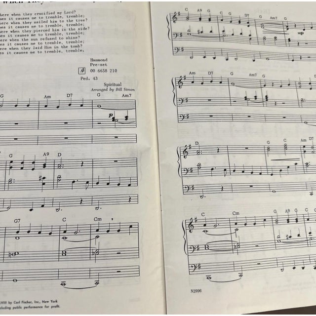 Paper Vintage 1980s Sheet Music Instructional Piano & Organ Books- Lot of 2 For Sale - Image 7 of 12