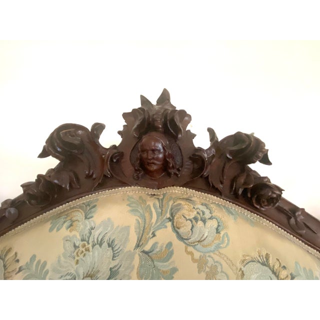 Victorian Antique Victorian Rococo Revival Carved Walnut Sofa, 19th Century For Sale - Image 3 of 5