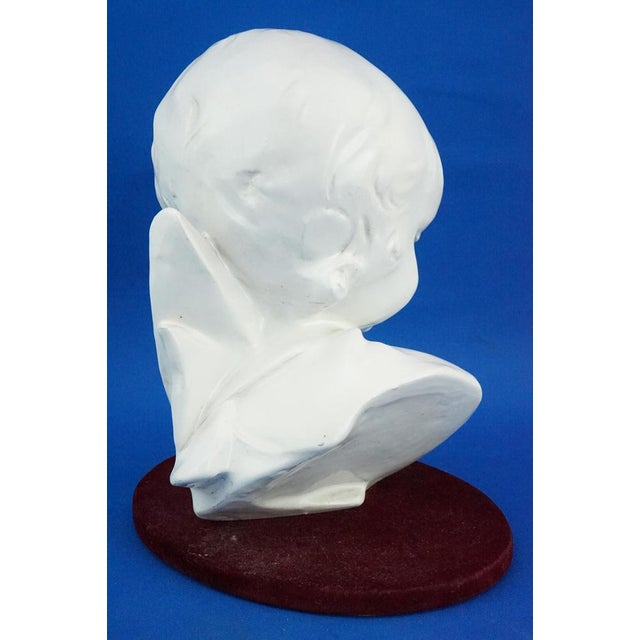 1940s Futuristic Bust of Girl by Domenico Matteucci, Mid-20th Century For Sale - Image 5 of 18